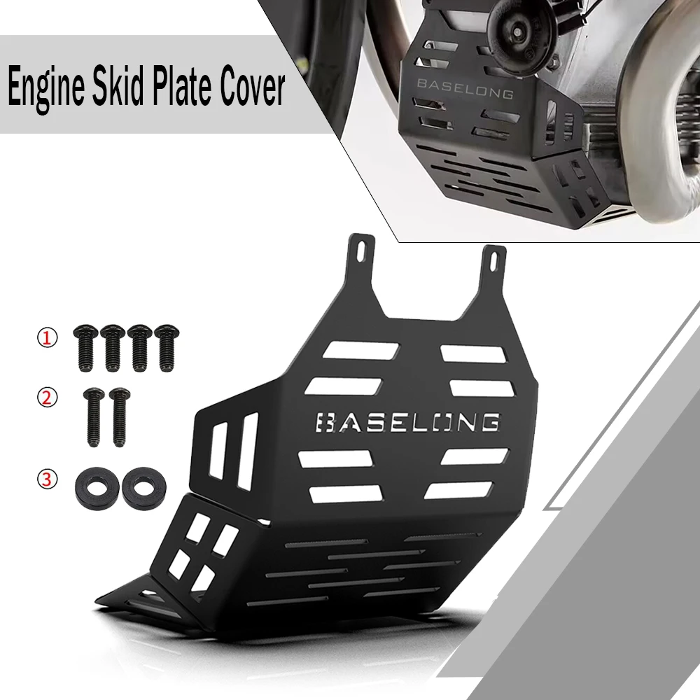 For Moto Guzzi V100 V 100 S Mandello 2022-2024 Engine Chassis Protective Cover Guard Motorcycle Chassis Expedition Skid Plate 