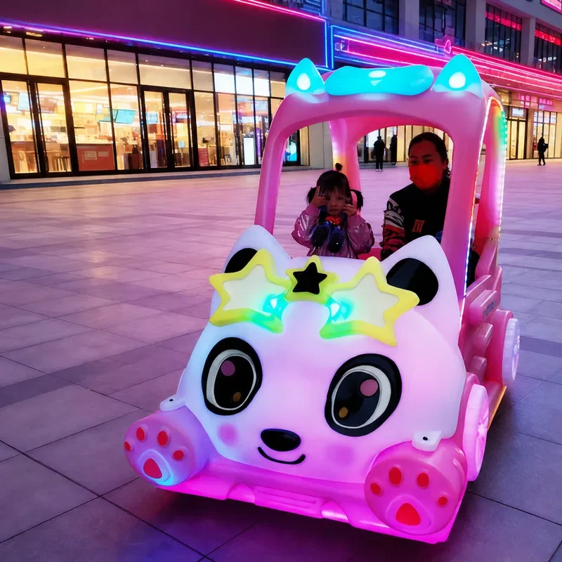 Square Luminous Amusement Vehicle for Shopping Mall and Amusement Park Entertainment Equipment from Source Factory