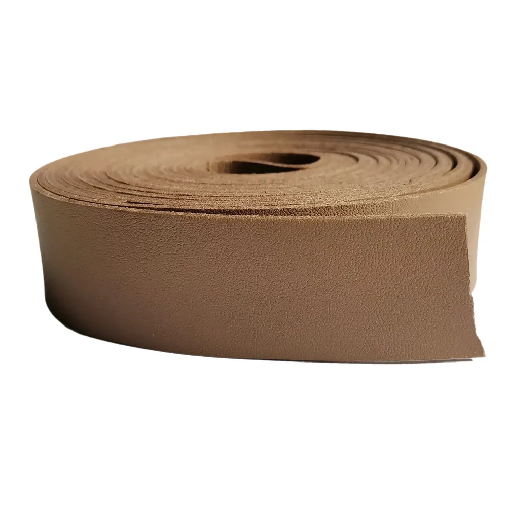 Aaazee 5 Yards Uncut 30mm Wide Camel Brown Faux Suede Leather Strip Band Microfiber Durable and Flexible