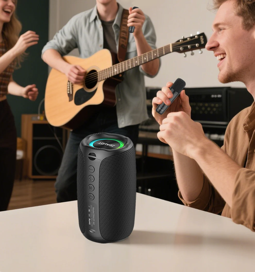 ZEALOT-M2 Bluetooth-Lautsprecher 10W mit verstärktem Bass, tragbarer Outdoor-Wireless-Lautsprecher, wasserdichter Lautsprecher, Bluetooth 5.4 mit 2 Mikrofonen – Detail 11