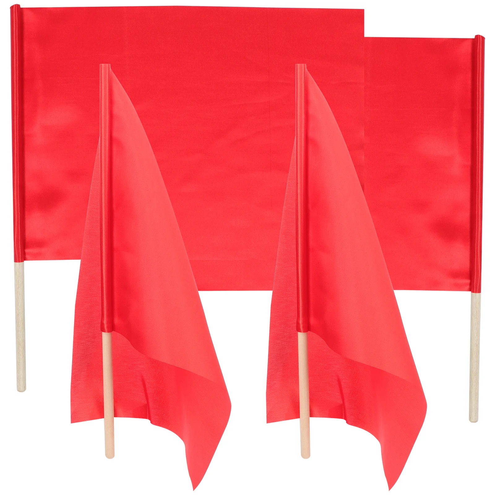 

4Pcs Referee Flags Bright Colored Racing Conducting Sports Sideline Handheld Football Soccer Flags Referee Flag