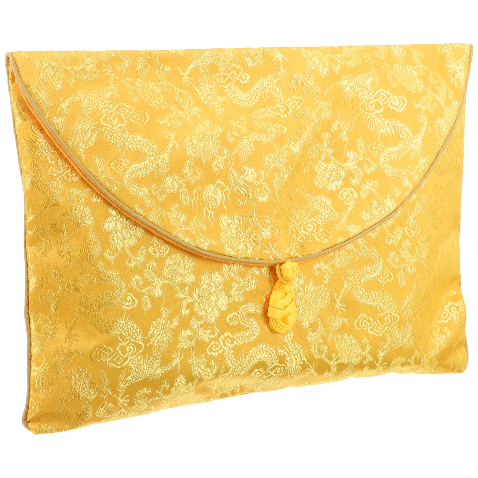 Classical Embroidery Scriptures Bag Ethnic Cotton Brocade Pouch Suitable for Traveling Jewelry Sundries Organizer Container