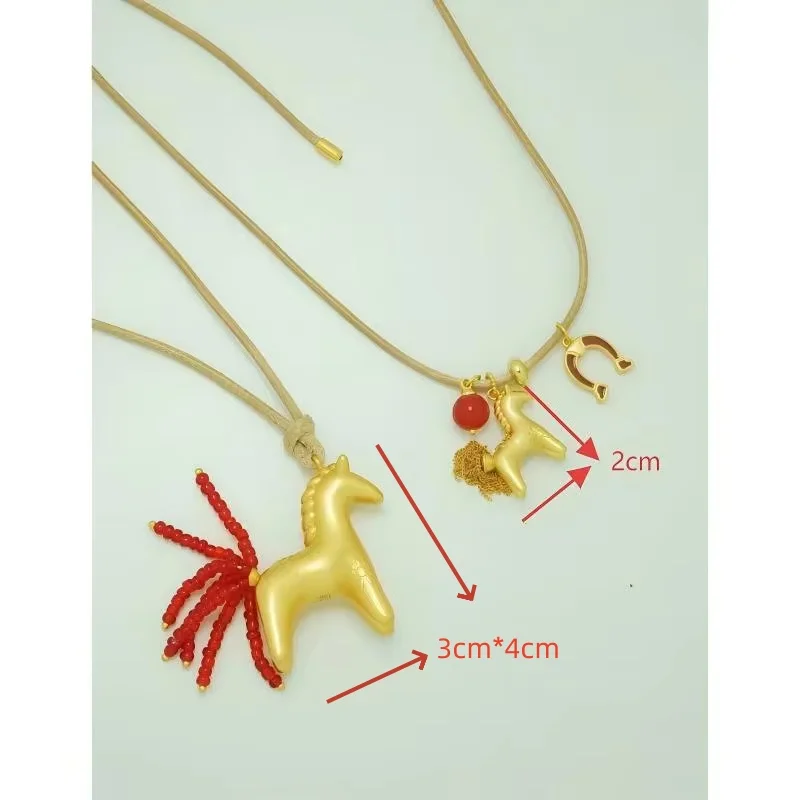 [Miss Jenny]New Arrive Pony Long Necklace Light Luxury Design Versatile Accessory for Women Gift For Birthday M308