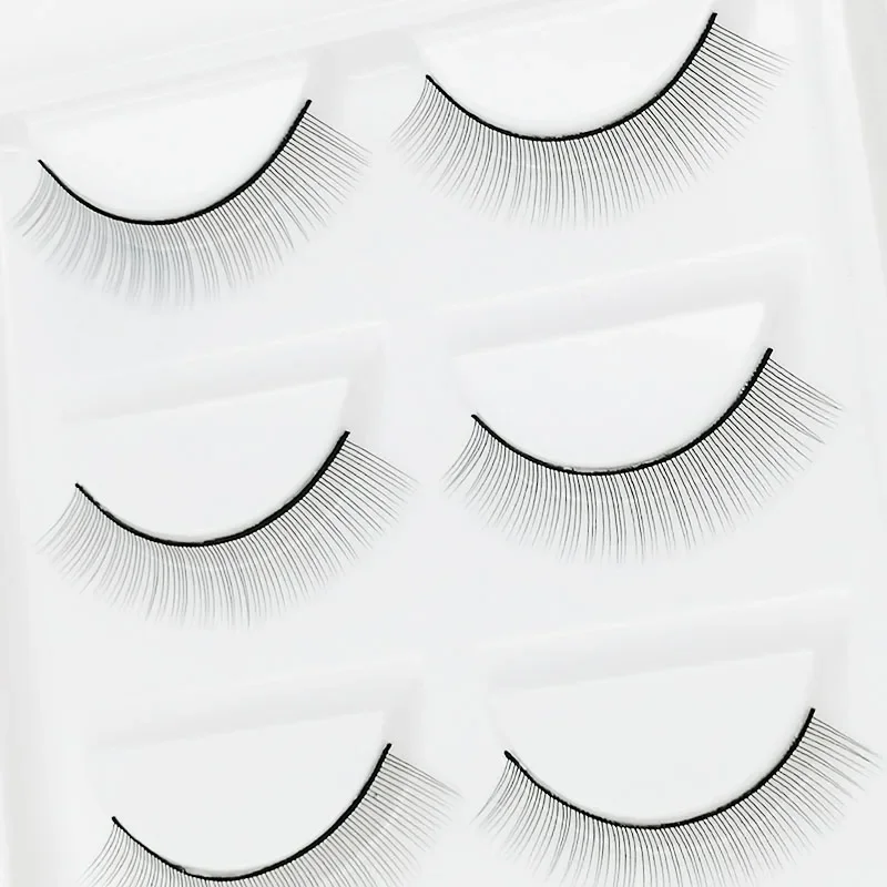 5 pares de prática cílios postiços naturais longos cílios postiços extensão dos olhos tira completa cílios