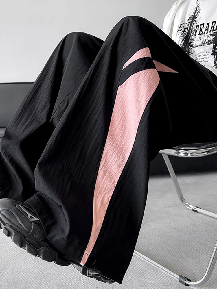 

Qui Dry брюки десантника мужские летние тонкие свободные широкие брюки повседневные спортивные длинные брюки цвет блузка в полоску легкие удобные...