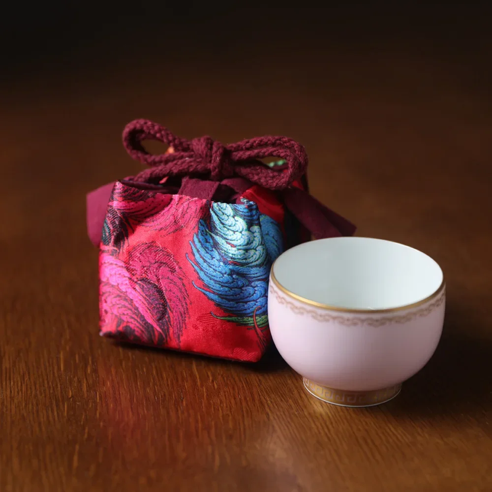 Thickened Silk Dunhuang Storage Travel Bag Cloth Bag Teapot Fair Cup Teacup Small Cloth Bag Packaging Bags Clearance Sale