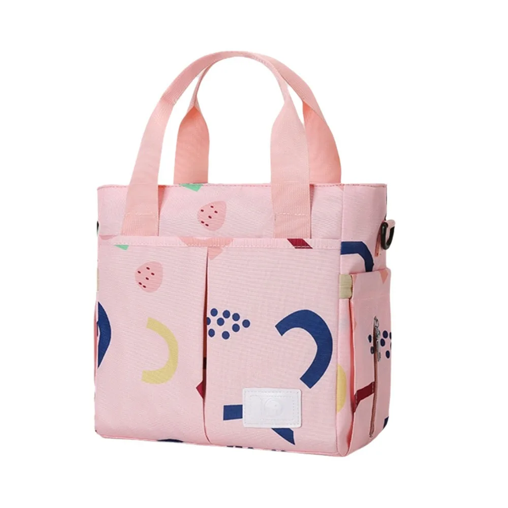 

Многофункциональная сумка для мамы с принтом, широкое отверстие, большая вместительная сумка для детских подгузников, легкая водонепроницаемая сумка для детских подгузников для младенцев