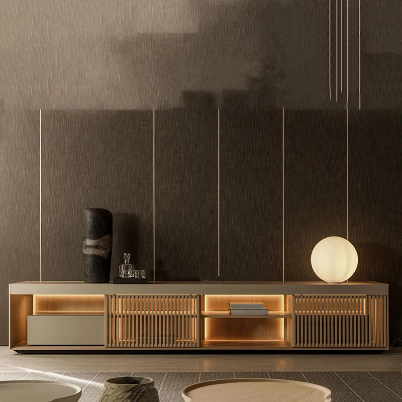 Premium Luxury  trendy Aesthetic Tv cabinet design Quality TV Stands Unique mueble flotante para tv Living Room Furniture