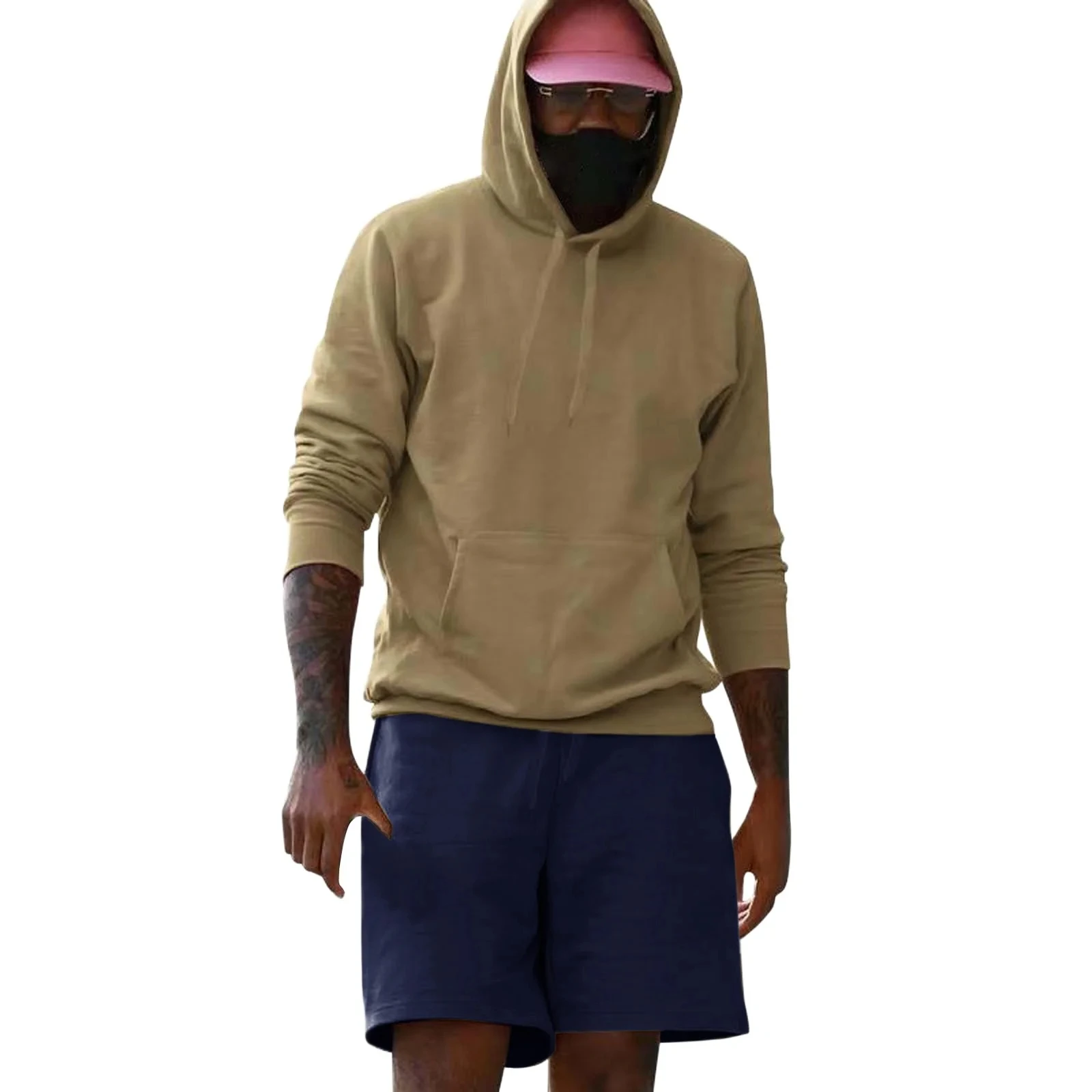 

Loose Hoodie Shorts Suit Men's Autumn Cotton Sports Running Leisure Vacation High Street Trend Unisex Harajuku Fashion