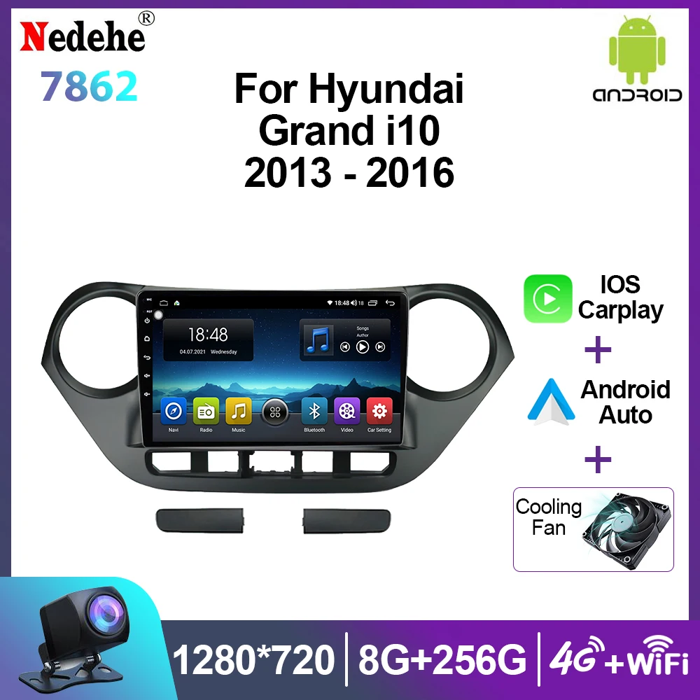 

Car Radio Android 12 Carplay Auto Stereo for Hyundai Grand I10 2013 - 2016 Multimedia Video Player GPS Autoradio Wifi 4G DSP