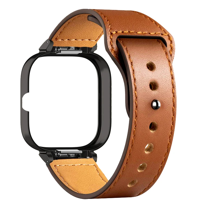 Pulseira de couro para redmi watch 4, capa protetora para redmi watch 4, capa protetora redmiwatch 4, cinto de pulseira