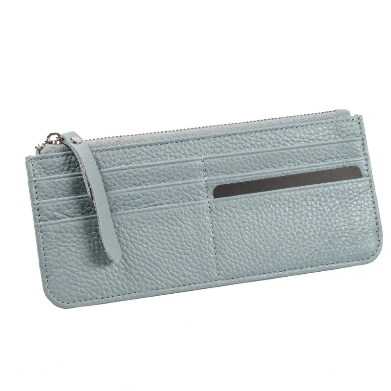 New Creative Leather Long Multi-slot Zipper Integrated Multi-function Card Holder Bag