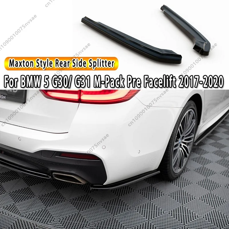 Image of Maxton Style 1:1 Heck-Seitenspoiler für BMW 5er M-Pack G30 / G31 Vor-Facelift 2017-2020 Heckstoßstangen-Seitenspoiler