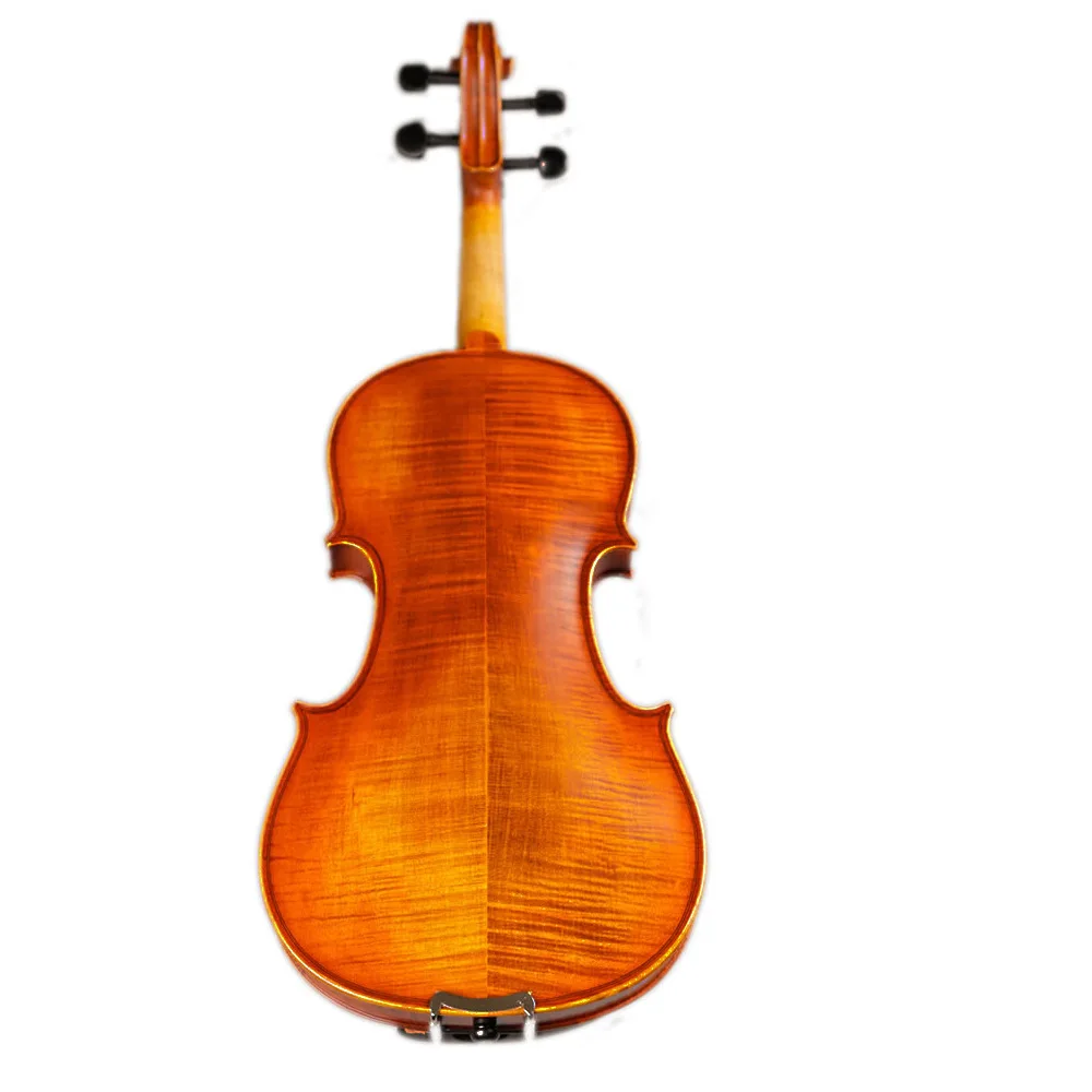 Wholesale coffee-colored hand-painted solid wood violins available for student adults