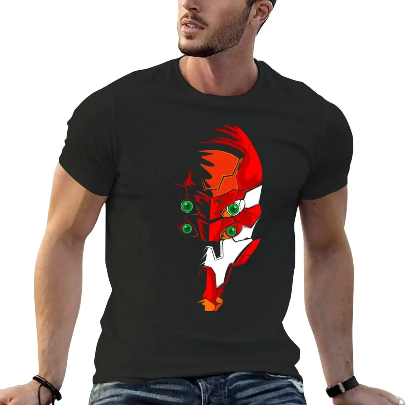 

EVA-02 T-Shirt cotton graphic tees anime stuff men t shirt