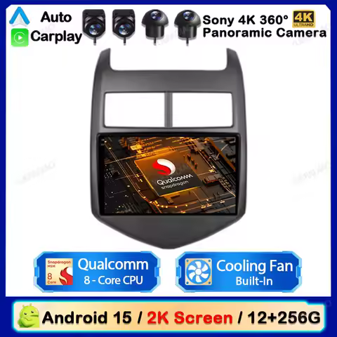 Android 15 Car Radio For Chevrolet Aveo 2 Sonic T300 2011 - 2015 CarPlay Auto Multimedia Stereo Video Player NAVI GPS 4G WIFI BT