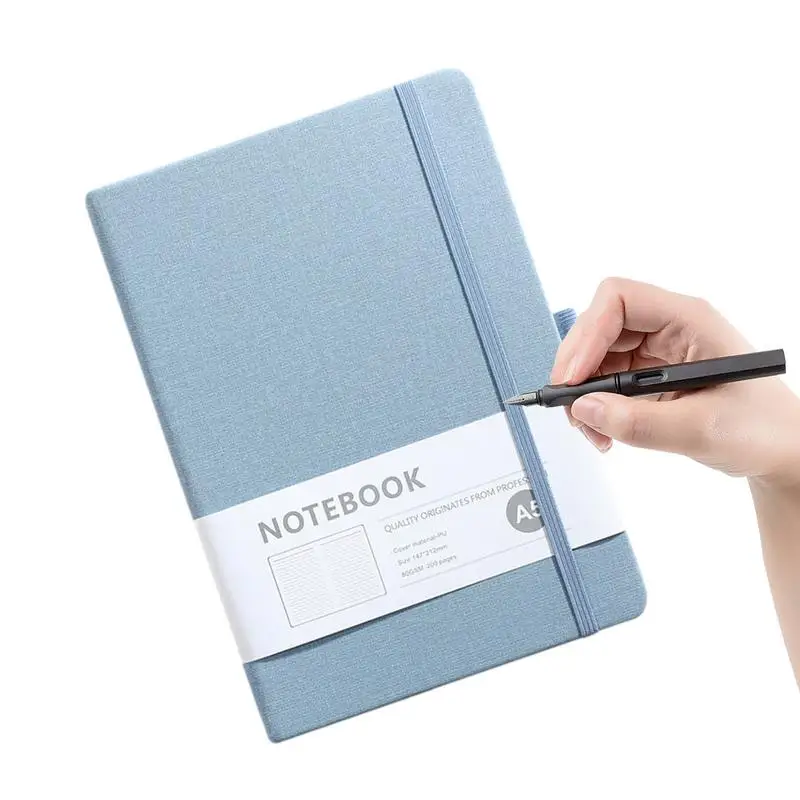 Diary Notebook A5 PU Leather Cover Horizontal Line Notebook Journal 200 Pages Notepads Diary Agenda Business Work Notebook