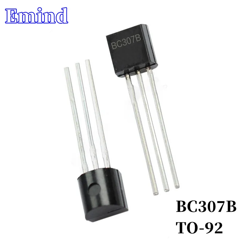 100Pcs BC307B DIP Transistor TO-92 Type PNP Bipolar Amplifier Transistor 45V/100mA