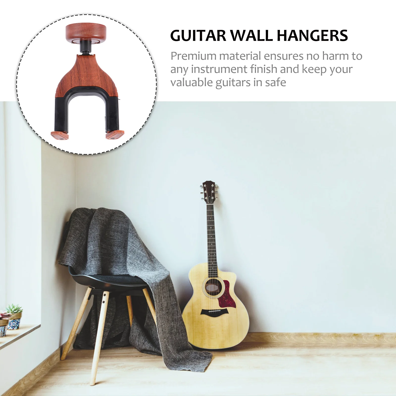 Guitar Wall Hanger Ukulele Auto Lock Rack Hook Holder Wall Mount Hooks Bracket for Guitar Acoustic Bass Mandolin Ukulele Violin