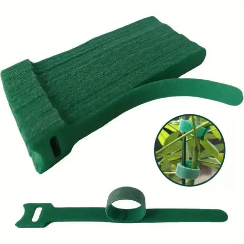 50/100Pcs Reusable Non-Slip Nylon Plant Ties With Hook & Loop Fasteners Adjustable Gardening Ties For Secure Plant Support