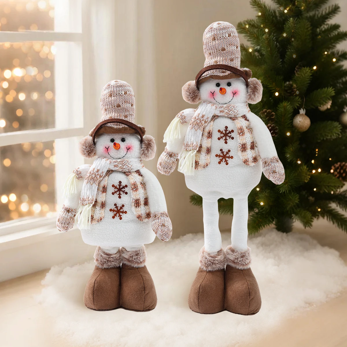 تلسكوبي ثلج دمية عيد ميلاد سعيد زينة للمنزل 2025 عيد الميلاد زخرفة عيد الميلاد نافيداد نويل هدايا السنة الجديدة 2026