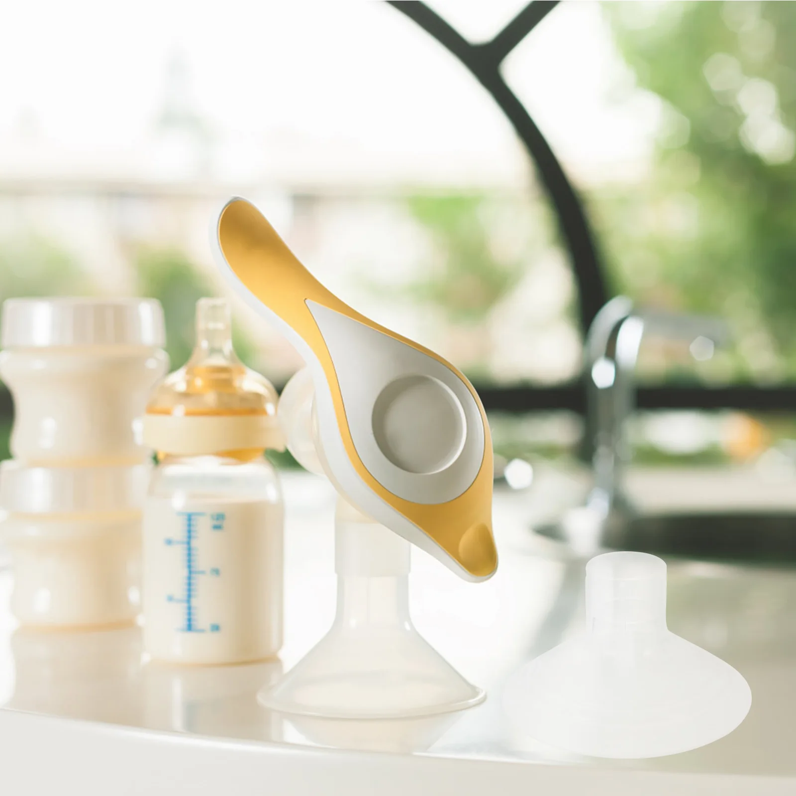 

2pcs Silicone Breast Pump Accessories Durable Replacement Parts For Manual Breast Pumps Reverse Backflow Prevention Easy To