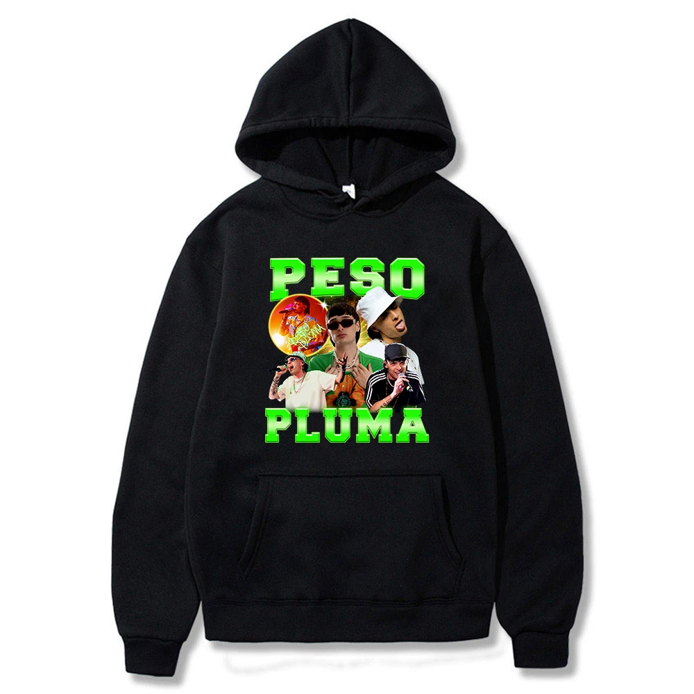 Singer Peso Pluma Funny Hoodie Hip Hop Graphic Sweatshirt Poleron Hombre Unisex Streetwear Harajuku Tracksuit Oversized Clothes