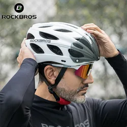 ROCKBROS Casco da bicicletta ultraleggero 58-65 cm Casco da ciclismo grande Ventilazione Copricapo di sicurezza a stampo integrale Caschi da bici da strada MTB