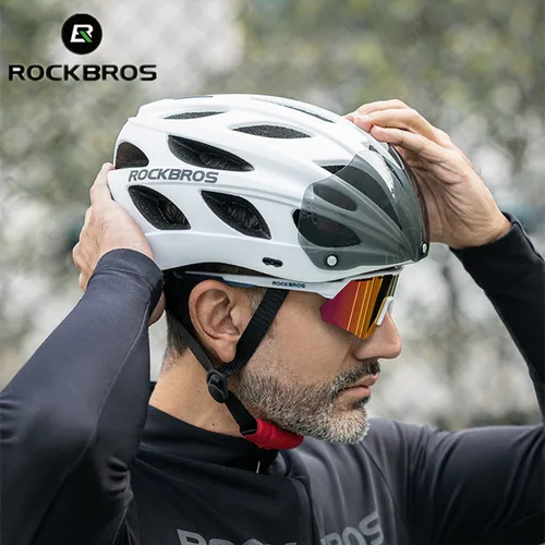ROCKBROS casco de bicicleta ultraligero casco de ciclismo de molde integral de 57-62cm protección de cabeza de seguridad transpirable Casco de Bicicleta de carretera MTB