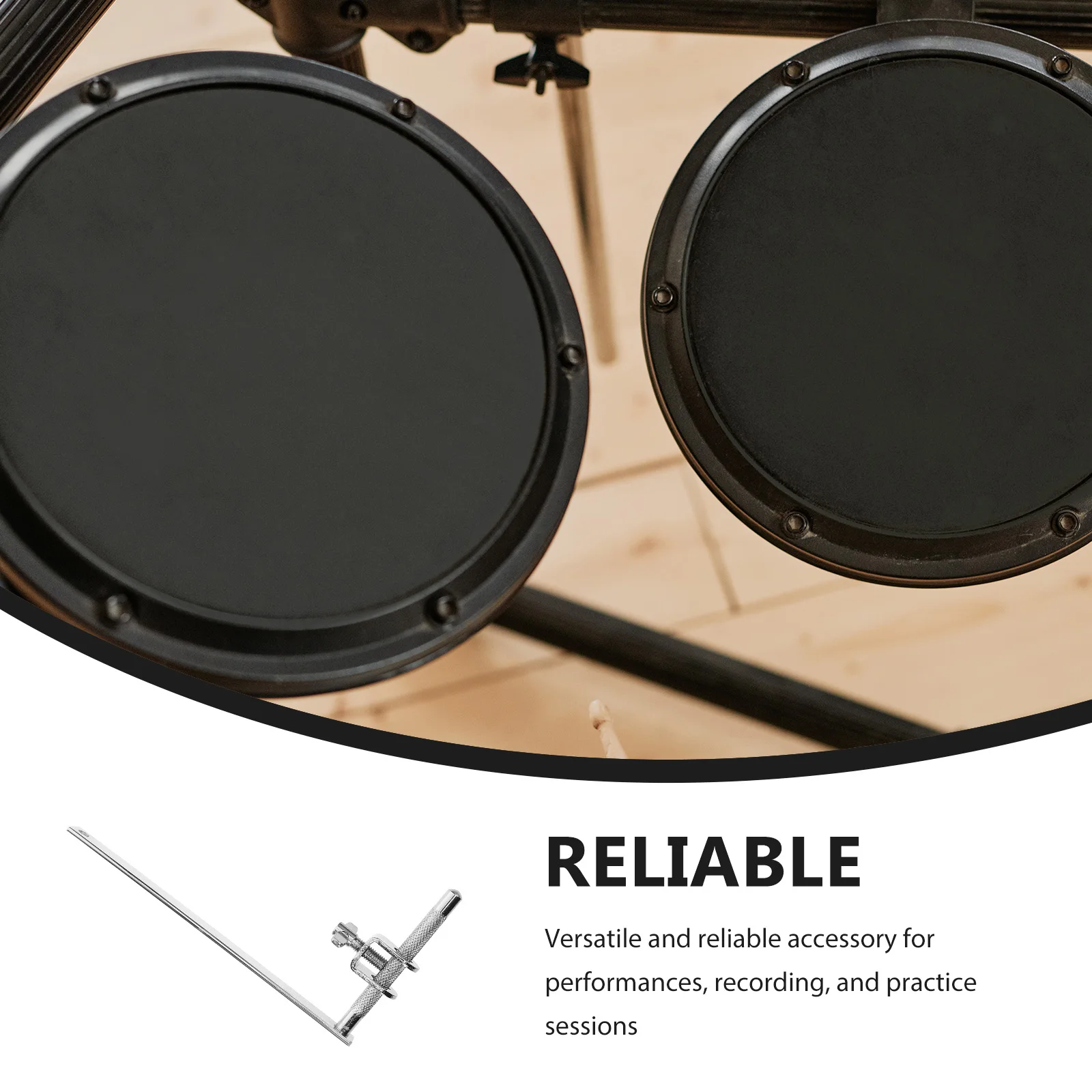 

Drum Cowbell Mount Adjustable Metal Clamp Bass Drum Holder Stable Percussion Hardware Accessory Cowbell Mount Cowbells Clamp