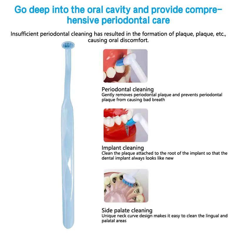 Orthodontic Interdental Brush Small Head Single-Beam Soft Teeth Cleaning Brush Oral Adult Dental Brace Cleaning Care Tool