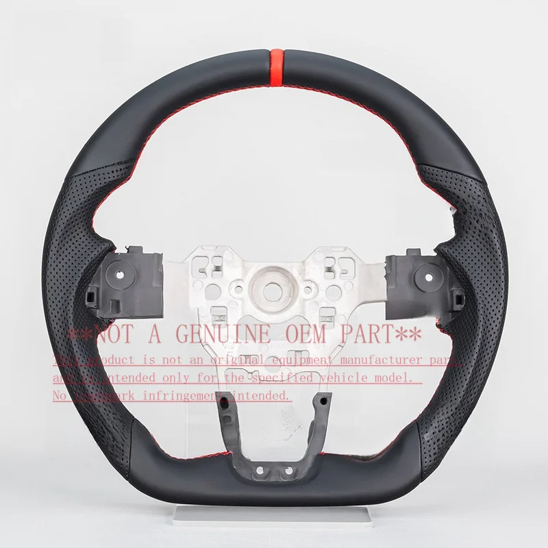 For 2021 Perodua Ativa Full Leather Red Stripe Modified Steering Wheel Horn Cover Horn Shell Decorative Cover