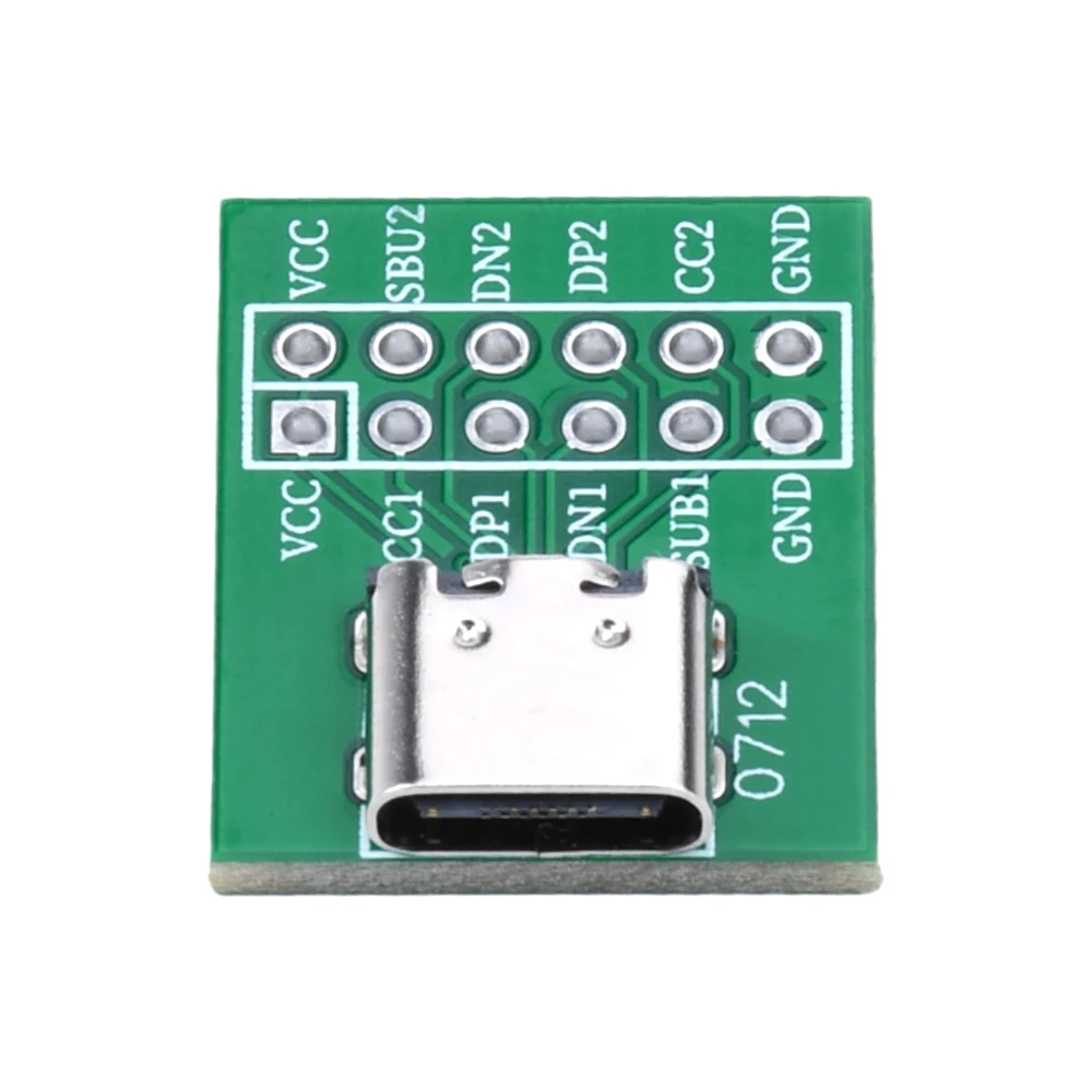 Carte de conversion TYPE-C USB 2.54MM CC1 CC2 5.1K connexion de la résistance extracemballages Adaptateur USB broche DIP 600 carte adaptateur de base