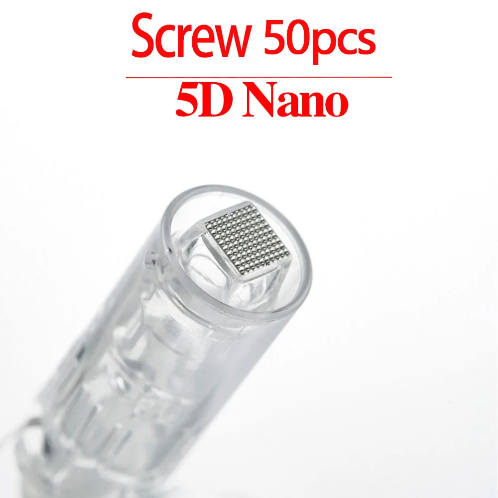 Schraubkartuschen für Microneedling Derma Pen 10/20/50 Stück Mikronadeln für Schönheitspflege 9/12/24/36/42 Pin Round Nano 3D 5D