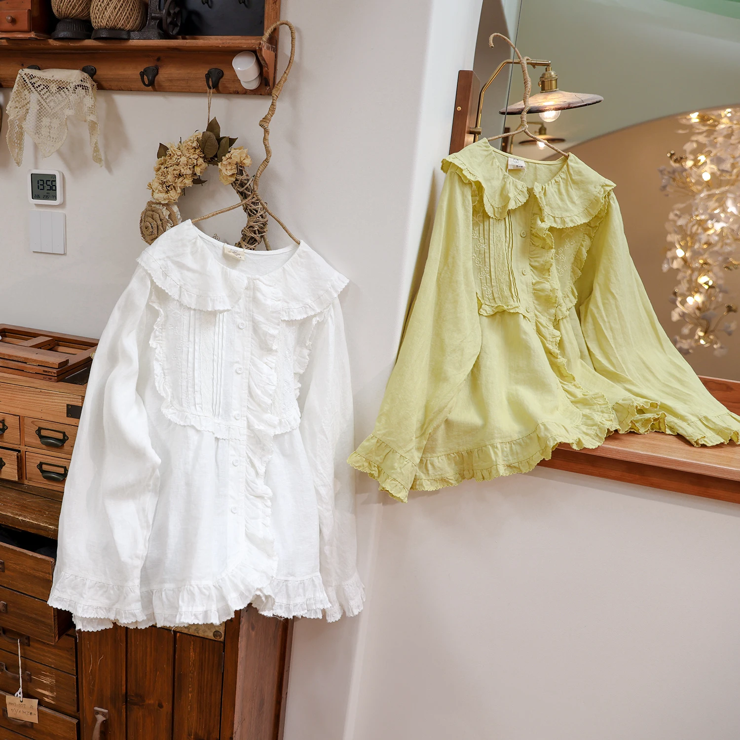 

Mecun High-End Linen Long Sve Doll Collar Loose Women's irt Breathable Comfortable Spring Summer New Sle Casual Faion