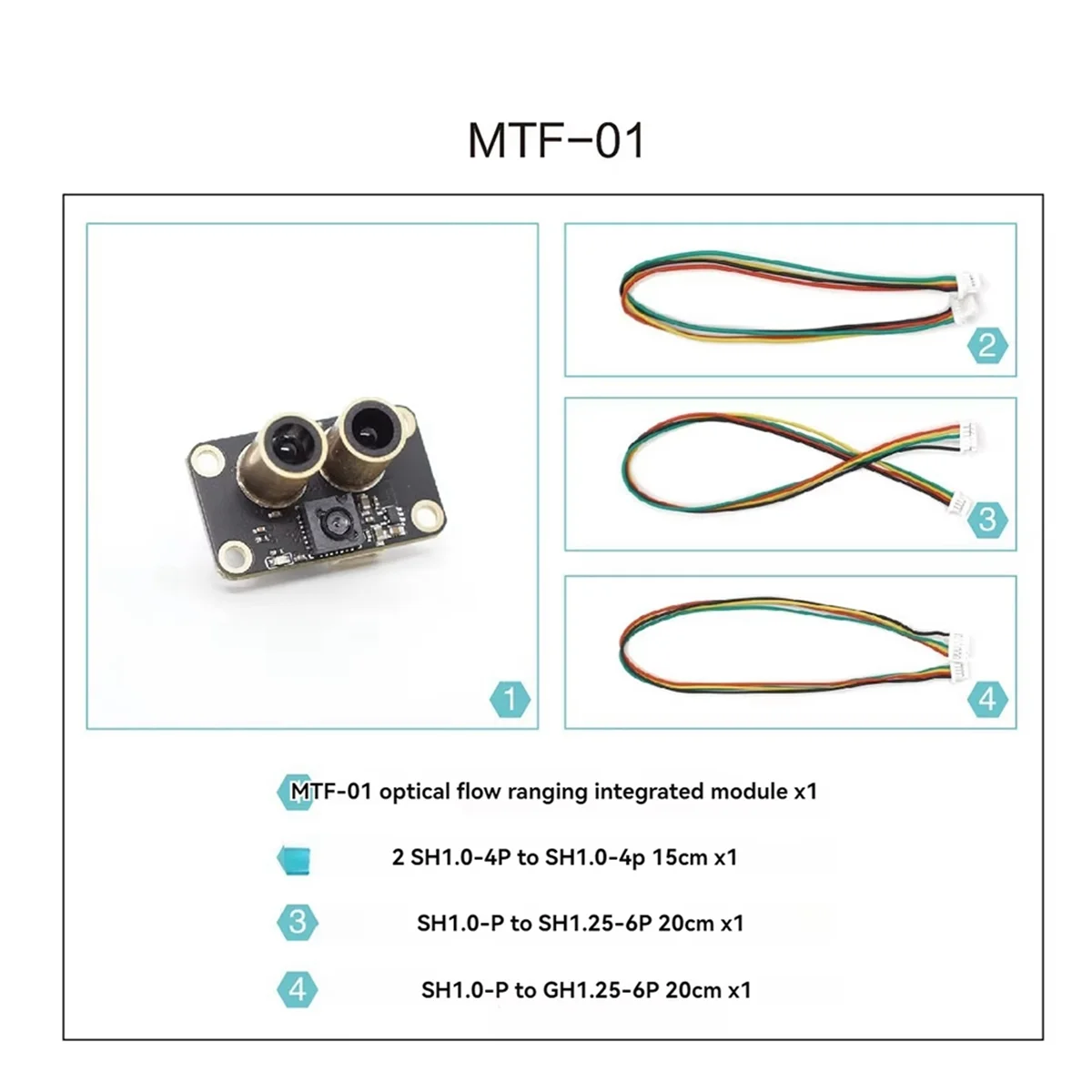Módulo de sensor Lidar e fluxo óptico X64A_MTF-01 MicoAir para Ardupilot