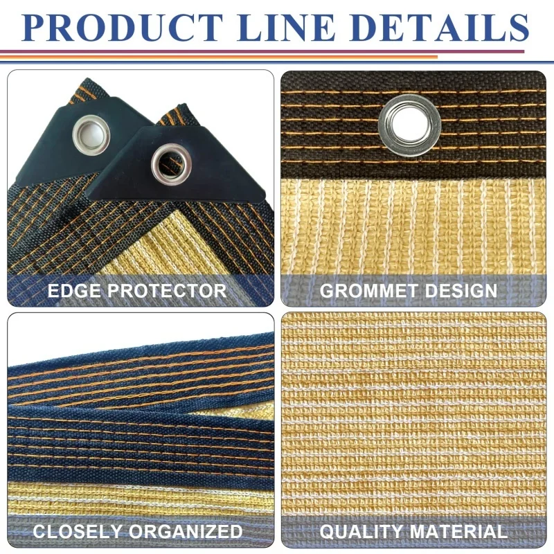 شبكة مظلة متينة مع نسيج كثيف للغاية، مقاومة للتعرض من الشمس والمطر، هذه شبكة مظلة الشمس، مصممة للاستخدام الخارجي.