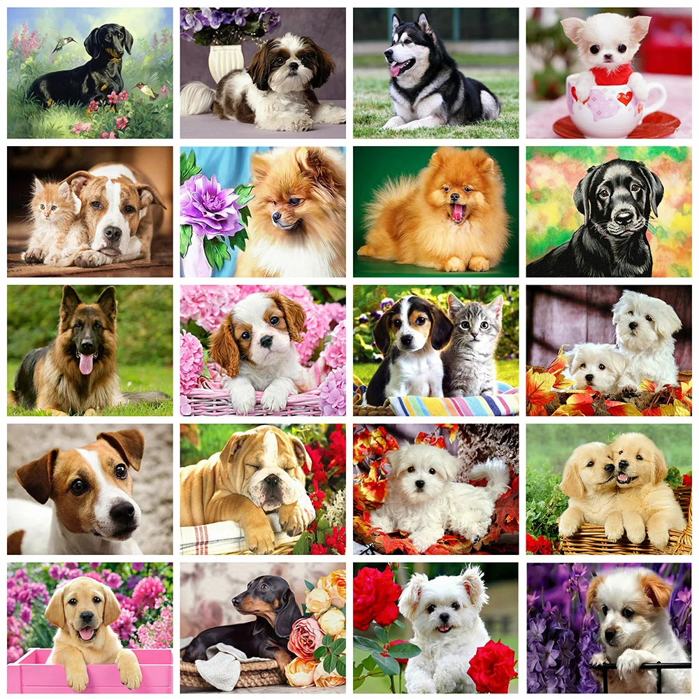 5D Diy Diamond Painting All Kinds of Dogs Full Rhinestones Embroidery Mosaic Art Cross Stitch Kits Home Decor New Arrivals 2023