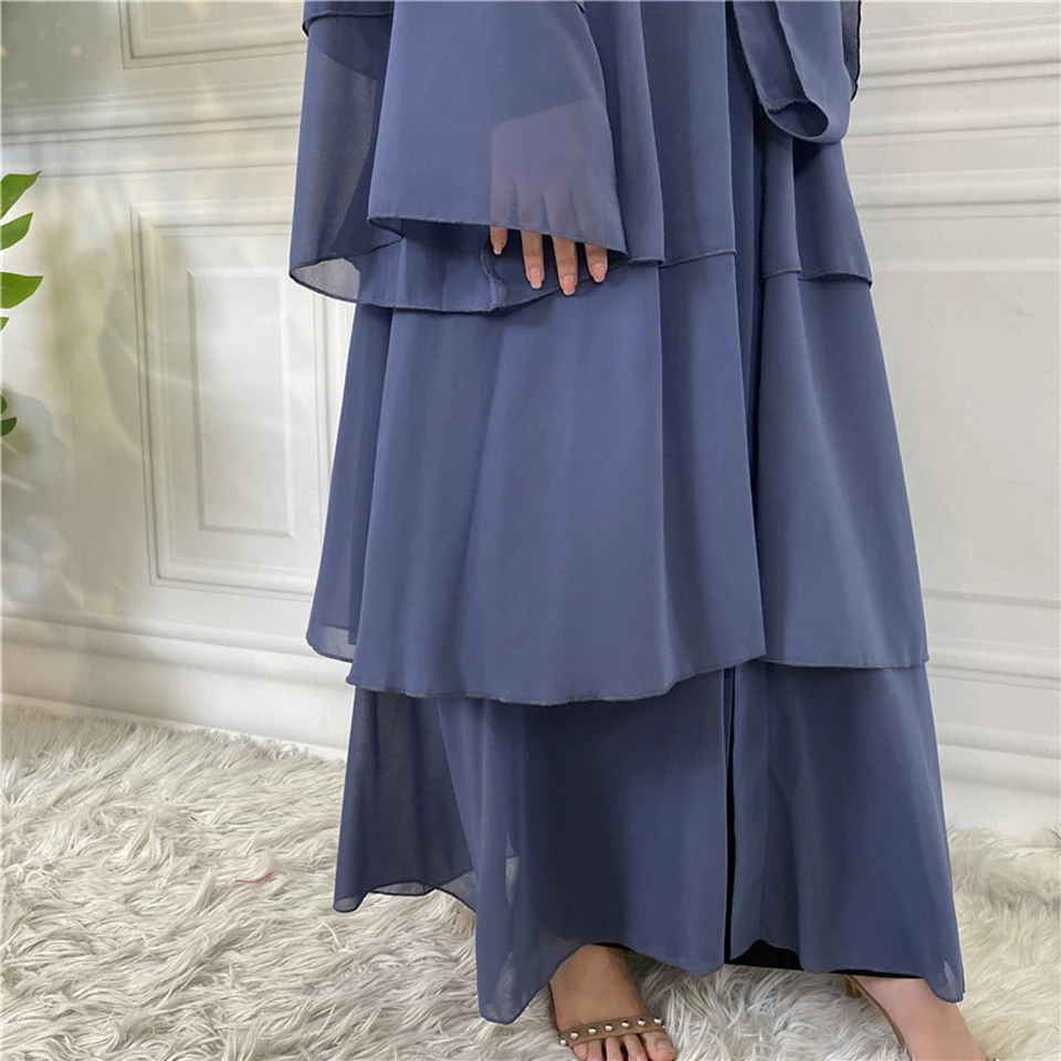 Abaya en mousseline de soie pour femmes, Kaftan de luxe, Robe musulmane de Dubaï, Turquie, Islam, Kimono africain, Vêtements de mode Caftan