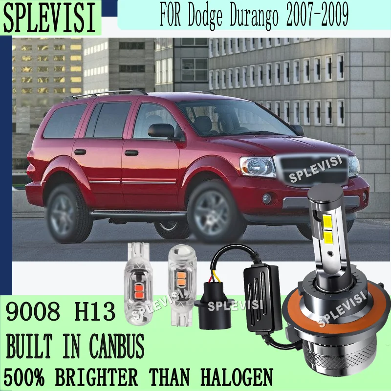 

6000K pure White Silent Fan Cooling Plug-and-Play Design 20000LM LED 9008 H13 Headlight For Dodge Durango 2007 2008 2009
