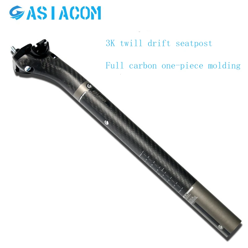 

ASIACOM full Carbon Seatpost for MTB, Road Bike Seat Post, Bicycle Parts, 27.2mm, 30.8mm, 31.6mm, Length 350mm, 400mm