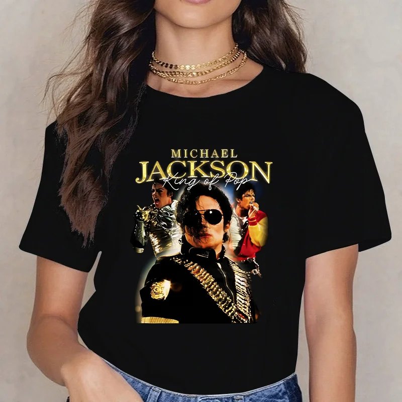 Michael Jackson Unisex Vintage Grafik T-Shirts Mode Sommerkleidung Rock-Bekleidung T-Shirt Damen Casual Kurzarm Geschenke
