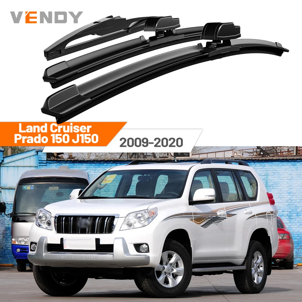 

For Toyota Land Cruiser Prado 150 J150 2009-2020 2010 Front & Rear Windshield Wiper Blades Windscreen Wipers Set Accessories