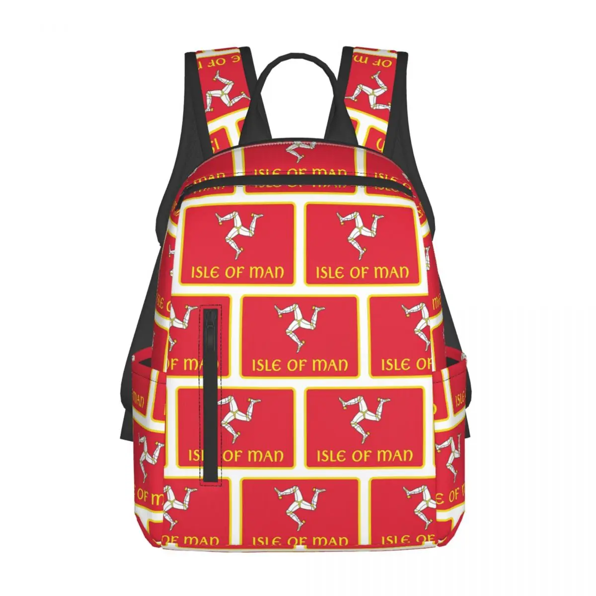 

Isle Of Man Motorcycle Racing Backpack Daypack Large Capacity Boys Girls BookBag School Bag Shoulder Bags for Men Women