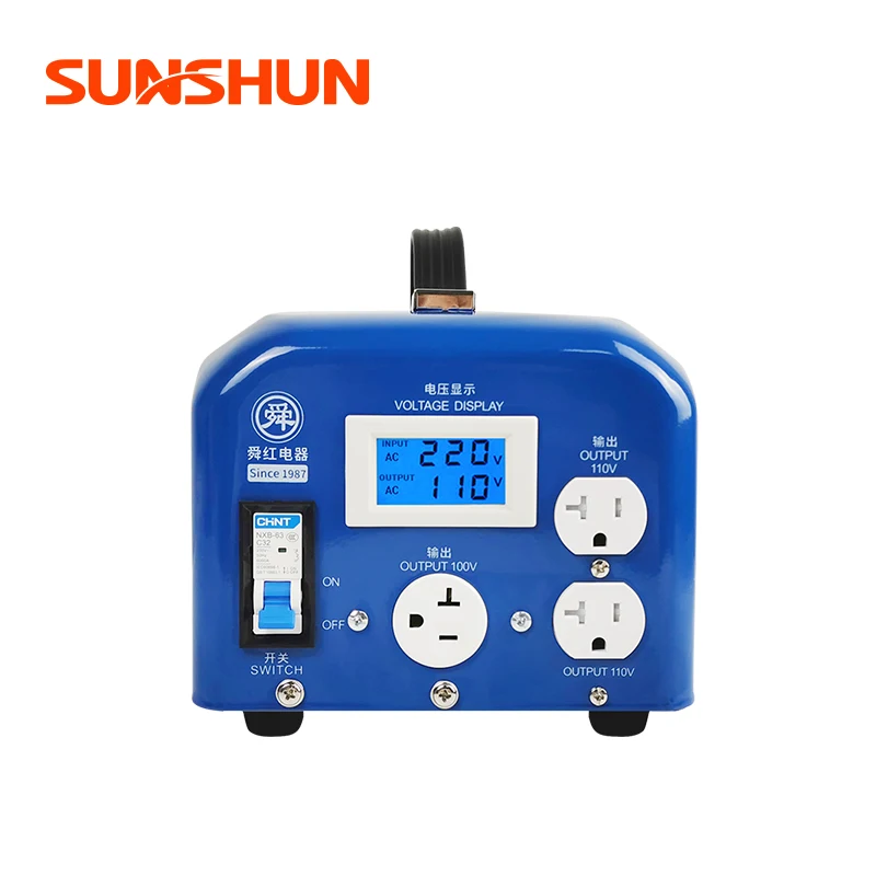 Shunhong 3000w step down / step up transformer 220v to 110v / 110v to 220v Hot Sale power voltage converter 3000va 3kw 220 110