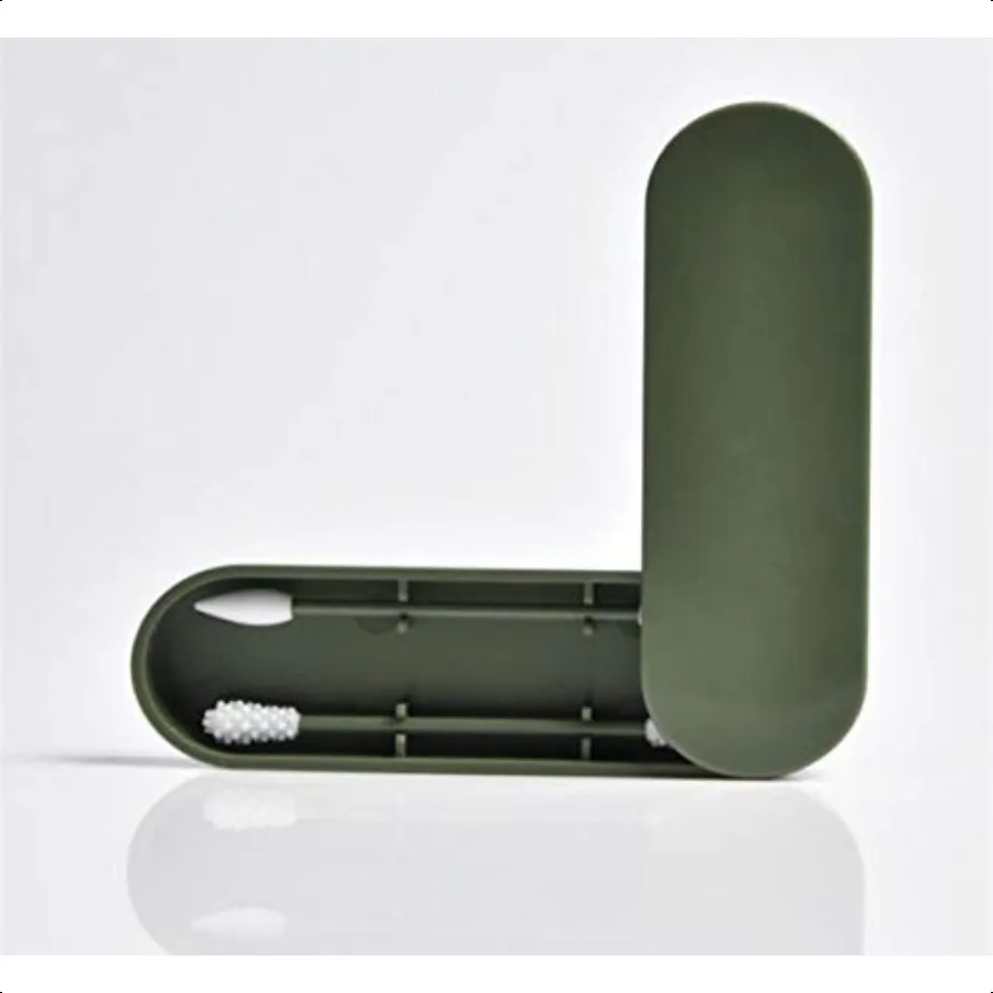 2pcs Reusable Cotton Swab Ear Cleaning Cosmetic Silicone Buds Swabs Sticks Doubleheaded Recycling For Cleaning Makeup