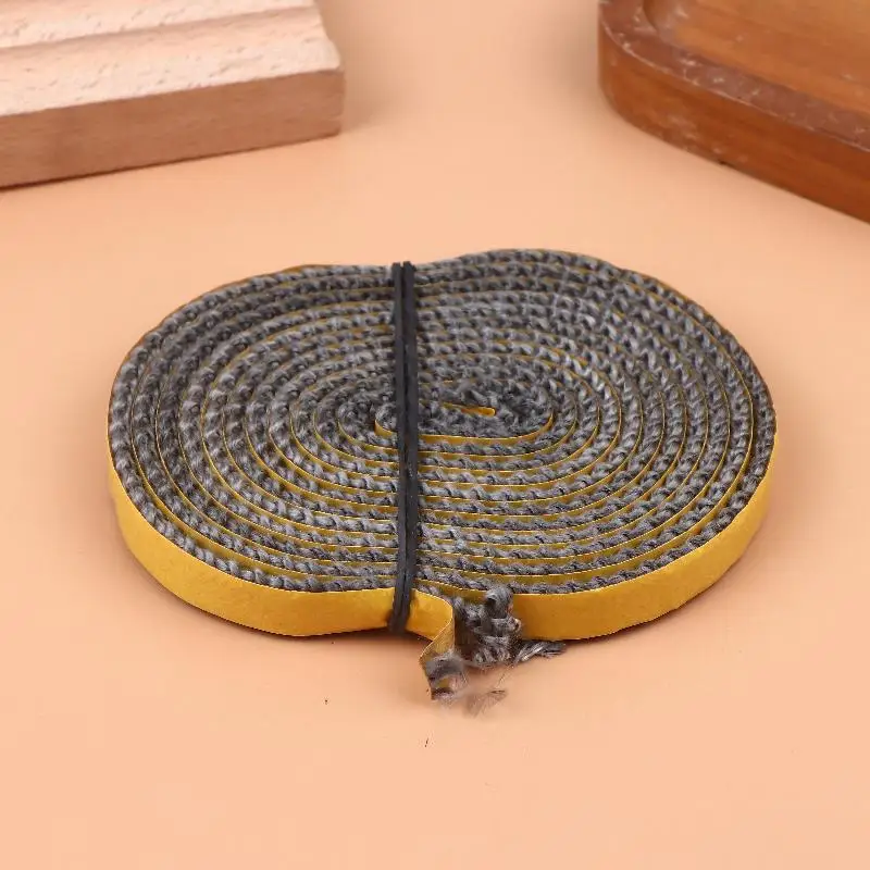 New 1Roll Flat Self Adhesive Wood Stove Gasket Tape Fiberglass Fireplace Door Gasket Indoor Wood Burning Pellet Stove Smokers