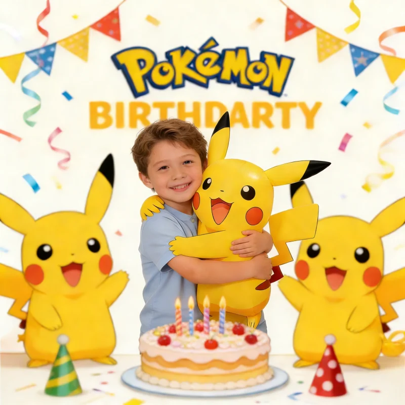 Anime Pikachu Themen-Folienballons Set Latexballons Kindergeburtstag Partydekoration Zahlenballons Globos
