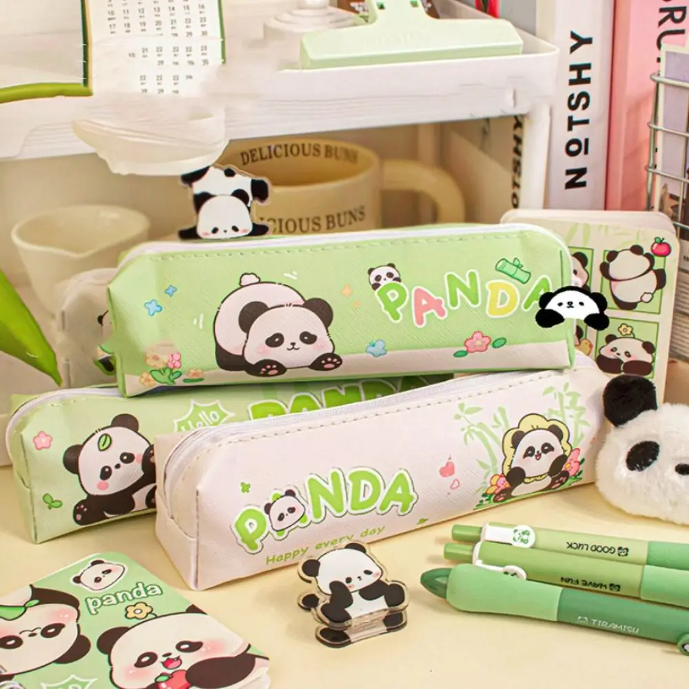 Waterproof Kawaii Capybara Pencil Bag Cute Design Cartoon Stationery Bag Creative Panda Pen Case Gift