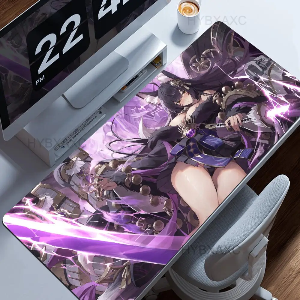 Musashi Azur Lane Anime Mouse Pad Cute HD Desk Pad Extended Gaming Rubber Keyboard Mat Large HYBXAXC XXL Gamer Big Mouse Pad